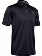 Koszulki sportowe męskie - Męska koszulka do golfa UNDER ARMOUR Tech Polo - czarna - miniaturka - grafika 1