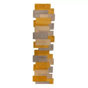 Żółto-beżowy wełniany chodnik Flair Rugs Collage, 60x230 cm - Dywany - miniaturka - grafika 1