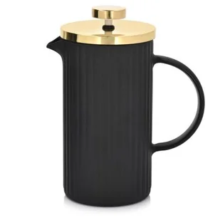 Zaparzacz do kawy, ziół i herbaty Curly 600 ml czarno-złoty - Zaparzacze i kawiarki - miniaturka - grafika 1