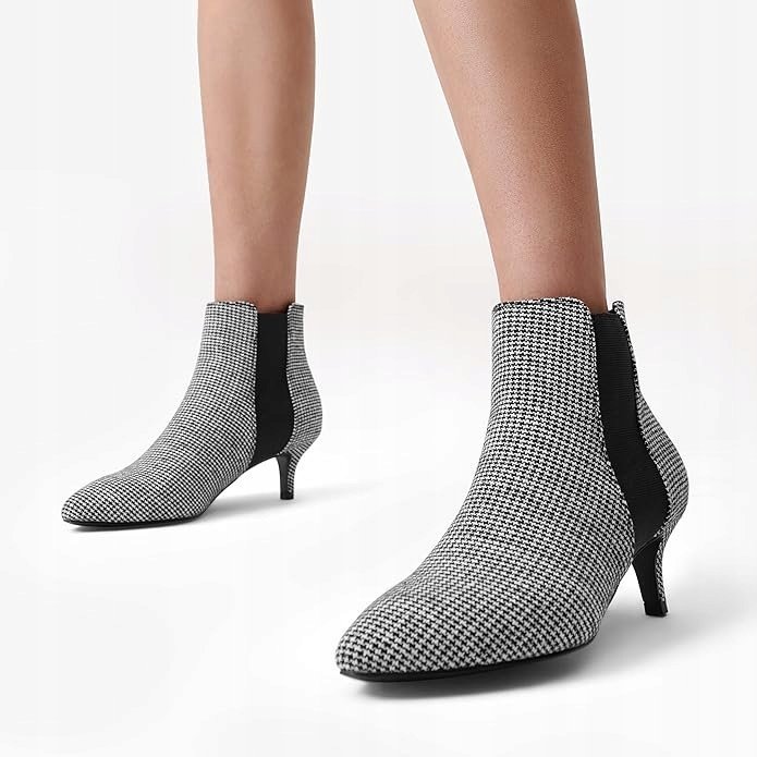 DREAM PARIS DAMSKIE BOTKI W PEPITKĘ CASUAL 38 ŻUF