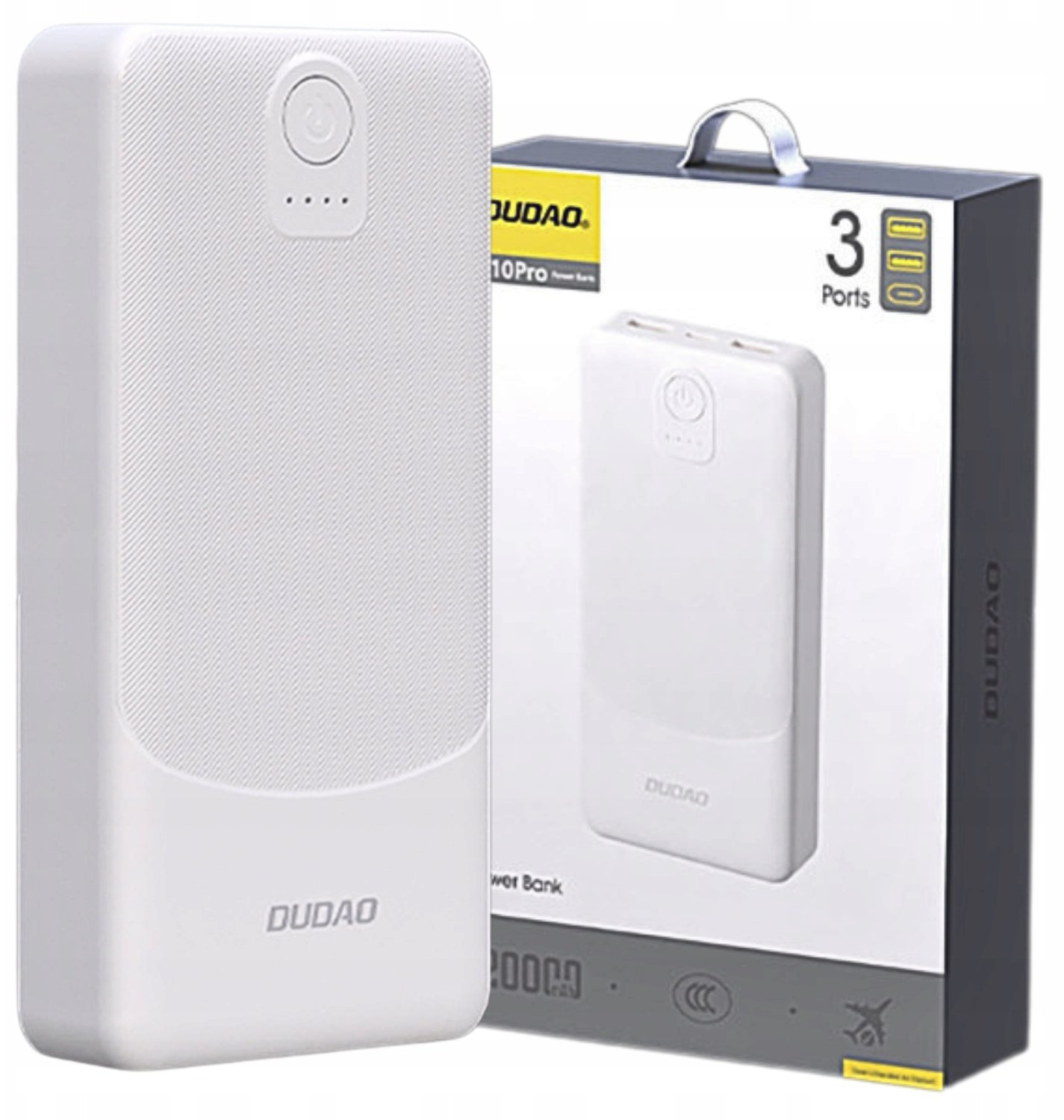 Dudao K10Pro 2,4A 20000mAh 2 x USB-A Biały