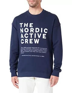 JACK & JONES Męska bluza Jcovibes Sweat Crew Neck (Navy Blazer), L, granatowy blezer - Bluzy męskie - miniaturka - grafika 1