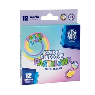Astra Kredki świecowe pastelowe 12 kolorów - Przybory szkolne - miniaturka - grafika 1