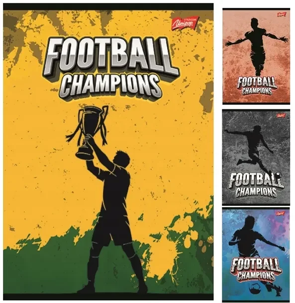 Zeszyt do nauki pisania A4 32k linia 2 kolor Football Champions Unipap