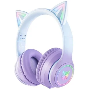 ONIKUMA B90 fioletowe KOCIE USZY RGB - Słuchawki - miniaturka - grafika 1