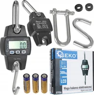 Wagi specjalistyczne - Geko Waga hakowa magazynowa elektroniczna 300kg 20 - miniaturka - grafika 1