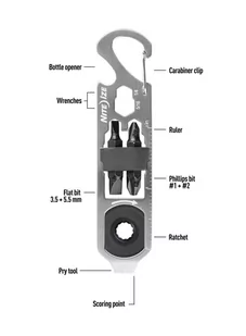 Brelok multitool Nite Ize DoohicKey Ratchet Key Tool - Multitools - miniaturka - grafika 3
