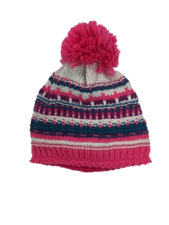 Czapka zimowa Maximo Kids z pomponem róż wzór 53