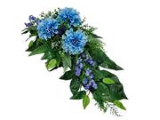 Sztuczne kwiaty - DALIE niebieskie NIEZAPOMINAJKI (1063.8) stroik na grób cmentarz - miniaturka - grafika 1