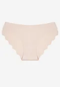 Majtki damskie - Jasnoróżowe Bezszwowe Majtki Typu Figi Dolinella - miniaturka - grafika 1