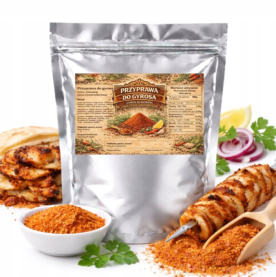 Przyprawa do Gyrosa PREMIUM - do kurczaka, karkówki i kebaba, mięsa, 200g