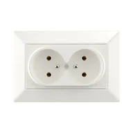 Wyłączniki światła i elektryczne - LEDart LEXMAN podwójne EDGE białe LEXMAN - miniaturka - grafika 1