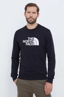 Bluzy męskie - The North Face bluza bawełniana męska kolor czarny z aplikacją - grafika 1