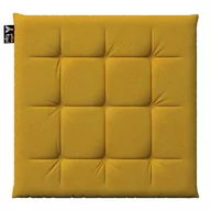 Pufy i podnóżki - Siedzisko Eddie, musztardowy szenil, 40x40x3,5 cm, Lollipop - miniaturka - grafika 1