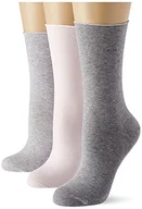 Skarpetki damskie - Calvin Klein Damskie skarpety Classic Sock Calvin Klein Roll Top Women's Crew Socks 3 Pack, Rosa, rozmiar uniwersalny - miniaturka - grafika 1