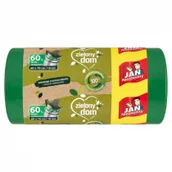 Worki na śmieci - JAN Niezbędny Niezbędny Ekologiczne Worki na śmieci z taśmą 60L A'18 - miniaturka - grafika 1