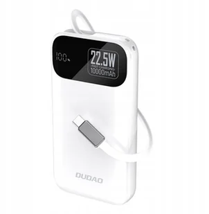 Powerbank Dudao K31 10000 mAh 22,5W PD z wbudowanym kablem biały - Powerbanki - miniaturka - grafika 1
