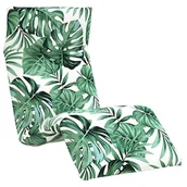 Leżaki ogrodowe - vidaXL Leżak składany wzór liścia 175x54x8,5 cm tkanina Oxford - miniaturka - grafika 1