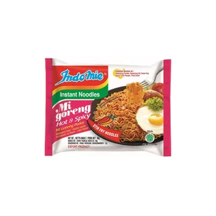Makaron Instant Mi Goreng Super Pikantny Hot & Spicy "Instant Stir Fry Noodles | Mi Goreng Hot & Spicy" 80G Indomie - Szybkie dania obiadowe - miniaturka - grafika 1