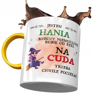 Kubek Żółty dla Hani Hanny Koleżanki z Nadrukiem ze Zdjęciem + Opakowanie na prezent (wzór 04) - Kubki Kubek Żółty dla Hani Hanny Koleżanki z Nadrukiem ze Zdjęciem + Opakowanie na prezent (wzór 04) - Kubki - miniaturka - grafika 1