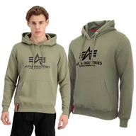 Odzież taktyczna i umundurowanie - Bluza z kapturem Alpha Industries Basic 178312 11 - Oliwkowa S - miniaturka - grafika 1