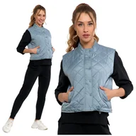 Kamizelki damskie - KAMIZELKA DAMSKA PRZEJŚCIOWA MORAJ KRÓTKI BEZRĘKAWNIK KLASYCZNY PIKOWANY L - miniaturka - grafika 1