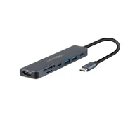Huby USB - Reinston USB-C EHUB09 7w1 - miniaturka - grafika 1
