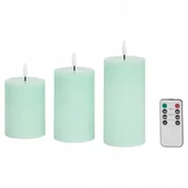Świece - ZESTAW ŚWIEC LED DEKORACYJNYCH 6 SZT NA BATERIE PŁOMIEŃ STEROWANE PILOTEM - miniaturka - grafika 1