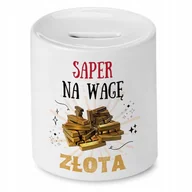 Skarbonki - Dla Sapera Skarbonka na Urodziny Prezent z Nadrukiem ze Zdjęciem + Opakowanie na prezent (wzór 02) - miniaturka - grafika 1