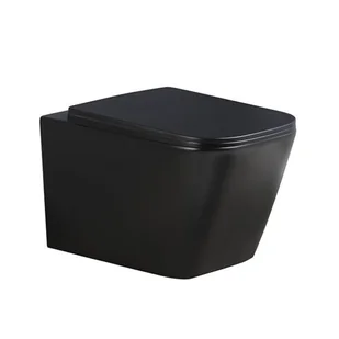Czarna matowa miska wc wisząca Rimless 3.0 RAIN-MTB-RIM-03 Hydrosan - Miski WC - miniaturka - grafika 1