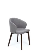 Krzesła - Flavio 5 krzesło tapicerowane szare nogi orzech - miniaturka - grafika 1