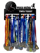 Piłka nożna - Wieszak na medale z zegarem PIŁKA NOŻNA twoje imię dowolny tekst 486.1 - miniaturka - grafika 1