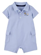 Pajacyki dla niemowląt - carter's Kombinezon w kolorze niebieskim - miniaturka - grafika 1