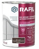 Farby do metalu - Emalia do bram i ogrodzeń Rafil brązowy czekoladowy 0,9L - miniaturka - grafika 1