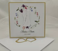 Kartki okolicznościowe i zaproszenia - Kartka na ślub w ozdobnej kopercie, W 58 - miniaturka - grafika 1