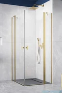 Kabiny prysznicowe - Radaway Nes KDD II Brushed Gold kabina 90x100 szczotkowane złoto 10031090-99-01L/10031100-99-01R - miniaturka - grafika 1