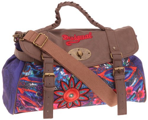 Desigual Bols_Malet Wonderland 27X5025, damskie torby z uszami 39 x 28 x 19 cm (szer. x wys. x gł.), Różowa róża czerwona 3052, 39x28x19 cm (B x H x T)