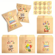 Inne - 24 szt., dziękuję Torby papierowe Kraft Etui na prezent urodzinowy Bag Cukierki Materiały do ​​ciastek, Torba na zakupy, Bag, Wedding Bag, Tote Bag, - miniaturka - grafika 1