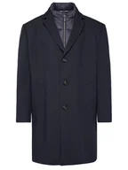 Płaszcze męskie - Bugatti Płaszcz wełniany 821628-84221 D Granatowy Regular Fit - miniaturka - grafika 1