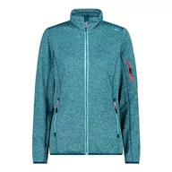 Kurtki damskie - CMP Damska kurtka Giacca Knit Donna z dzianiny, Acqua-Darker, 40 - miniaturka - grafika 1