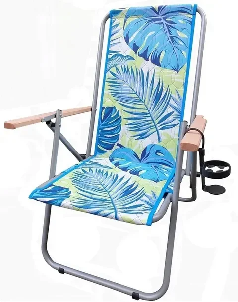 Polskie Leżaki Plażowe / Ogrodowe Do 150 Kg - Stal +uchwyt Na Kubek