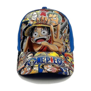 Anime One Piece Baseball Cap Cartoon Print Regulowany daszek Czapka dla dzieci Chłopcy Dziewczęta -NMAOV Niebieski - Czapki dla dzieci - miniaturka - grafika 1