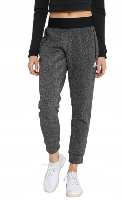 ADIDAS GRAFITOWE LEGGINSY DAMSKIE Z KIESZENIAMI I WYSOKIM STANEM 2XS I1A