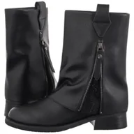 Botki damskie - Botki Czarne K7213-01/00-8 (MA1444-a) Maciejka - miniaturka - grafika 1