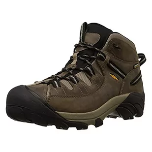 KEEN Męskie buty trekkingowe Targhee 2, średniej wysokości, wodoszczelne buty trekkingowe, beżowy Shitake Brindle, 42.5 EU - Buty trekkingowe męskie - miniaturka - grafika 1