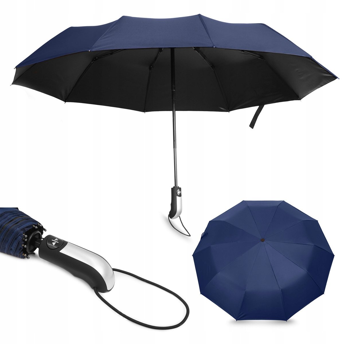 Parasol Automatyczny Parasolka Składana Solidna Uniwersalna XL + Pokrowiec
