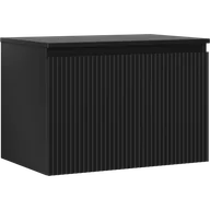 Szafki łazienkowe - Mexen Rivel szafka łazienkowa podumywalkowa 70 cm z blatem, 1 szuflada, ryflowana , czarna mat - 91A20-07047-1-BFC71 - miniaturka - grafika 1