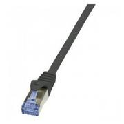 Patchcordy - LogiLink Kabel sieciowy CQ3013S CAT 6A S/FTP AWG 26/7 RJ45 0.25 m Czarny - miniaturka - grafika 1