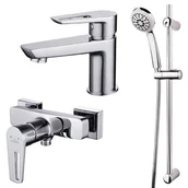 Zestawy prysznicowe - Cersanit Cersanit Mille zestaw baterii chrom S952004 - miniaturka - grafika 1