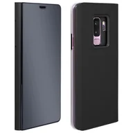 Etui i futerały do telefonów - Etui z klapką, lustrzane etui do Samsunga Galaxy S9 Plus, stojące etui – czarne - miniaturka - grafika 1